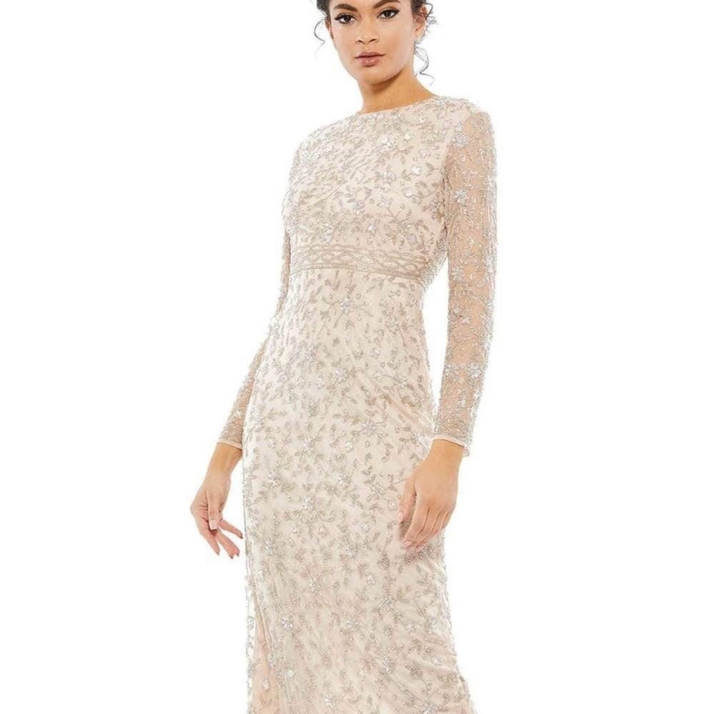 Mac Duggal Cocktail - 10812D Jewel Knee-Length Sheath Dress